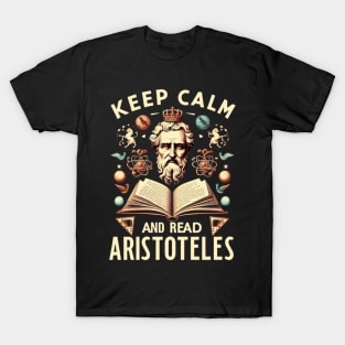 Aristotle quote and art for stoicism lovers T-Shirt